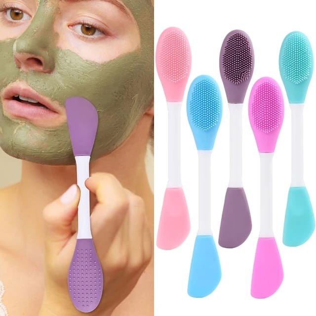 1pc Double head silicone face mask Brushes colours