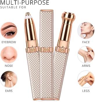 2 in 1 Flawless and Painless Shaver, Rechargeable, Suitable for Face, Built-in LED Light