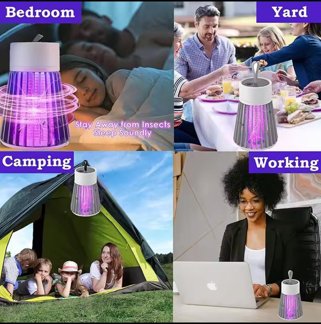 360° umbrella shaped Mosquito killer lamp USB operated With stand and hanging options