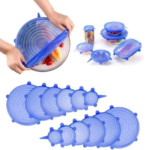6-Pcs-Silicone Covers Lid Airtigh bowl Cover Lid