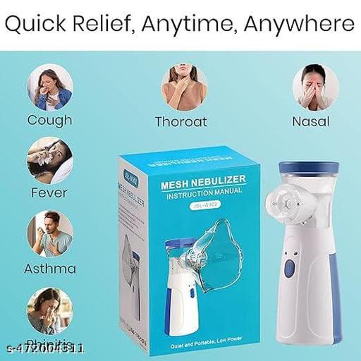 High Efficiency American microchip and advanced V+ mesh technology, fine particles (<5μm) , the medicinal liquid can be absorbed effectively and quickly, this portable product to move from liquid to mist quickly and effectively