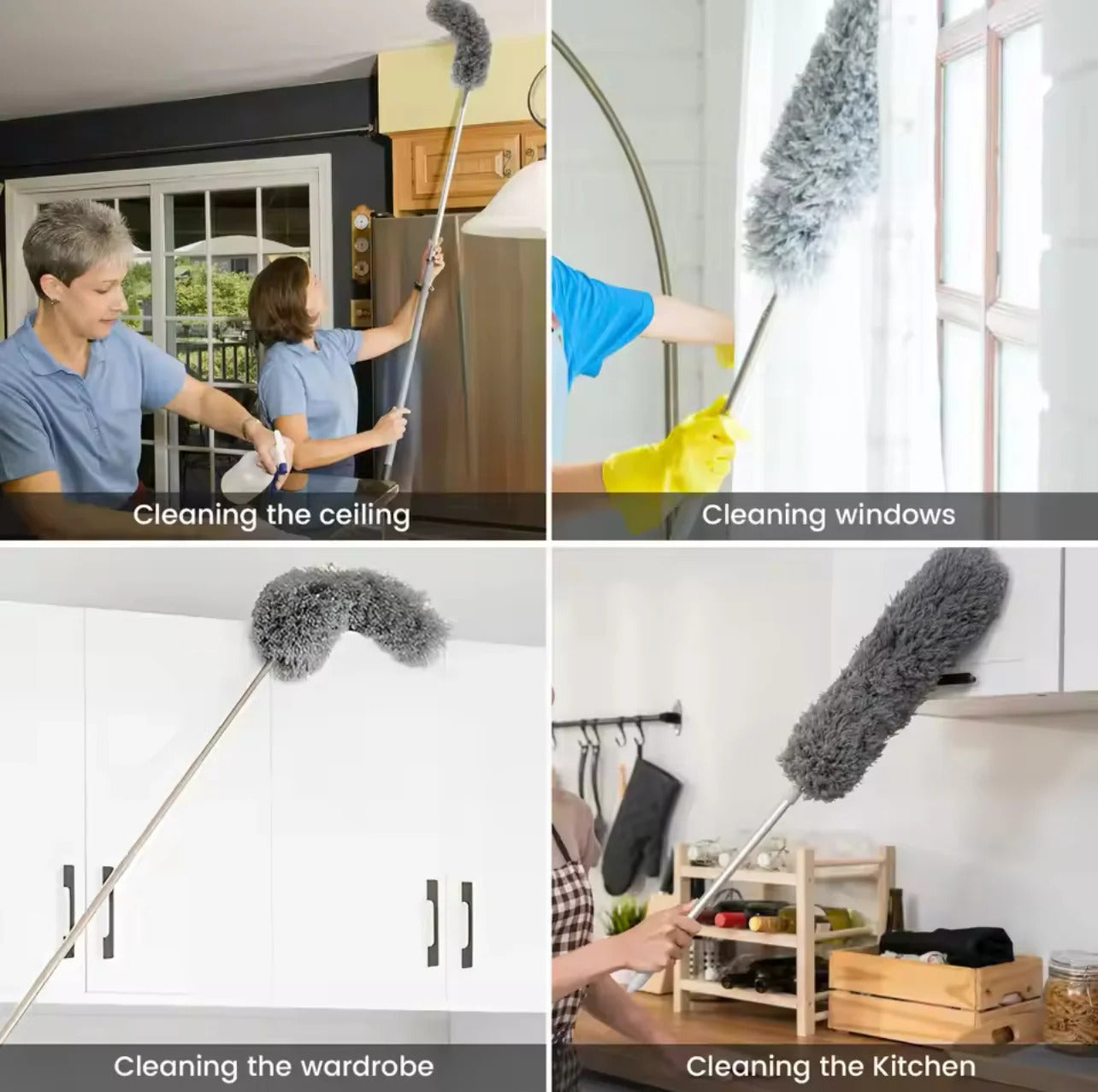 Microfiber Duster  ExtensionPole with Cleaning Ceiling Fan High Ceiling