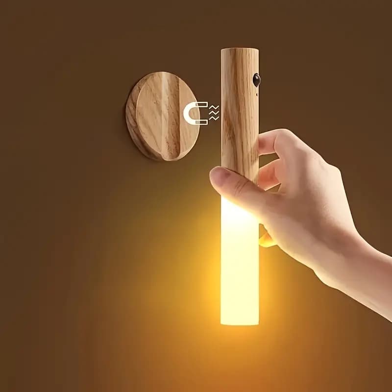 Motion Sensor Night Lights with Magnetic Body Sensor for Hallways, Rechargeable LED Light for Portable Stairs