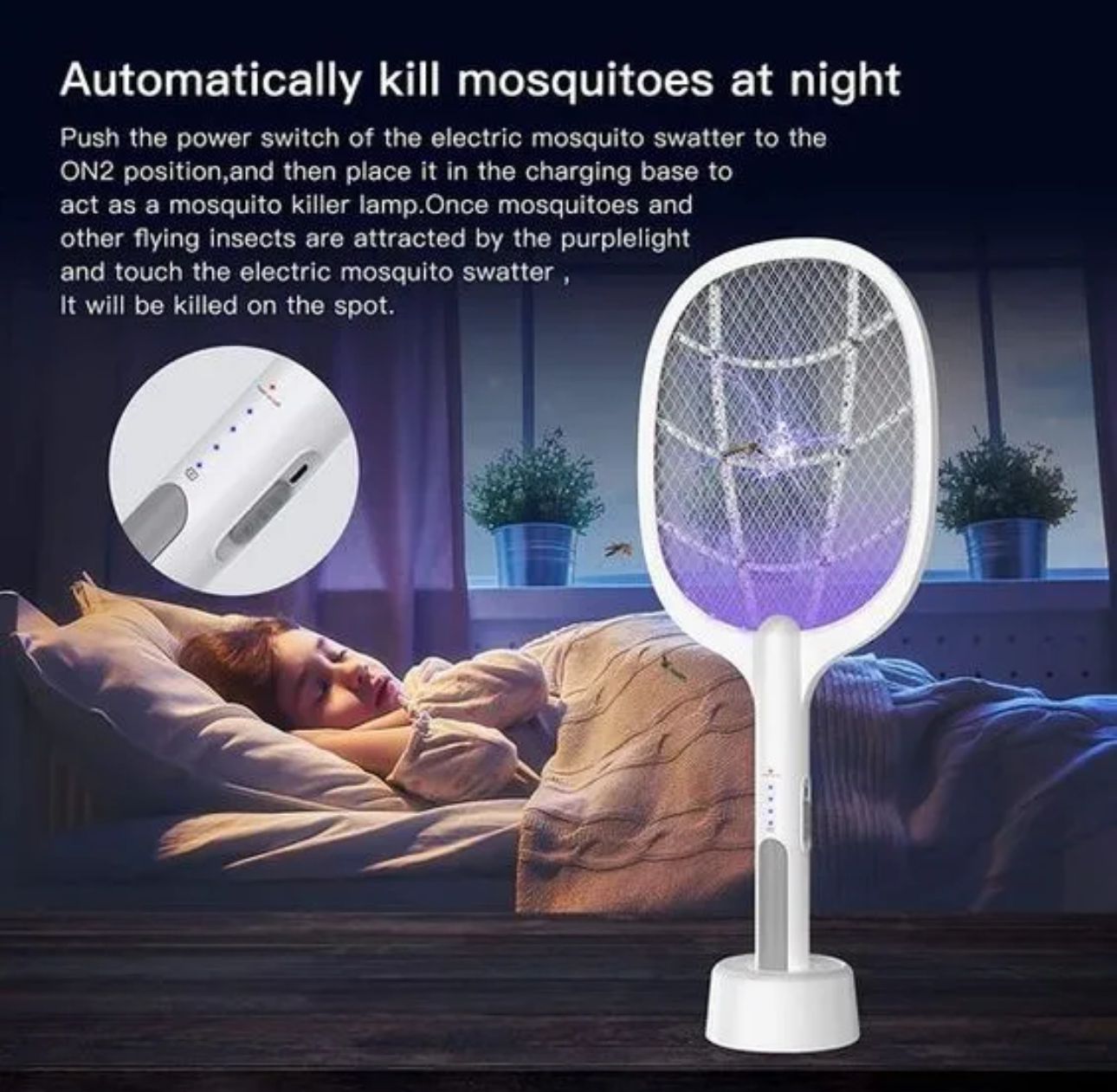 Rechargeable Mosquito Killer Racket