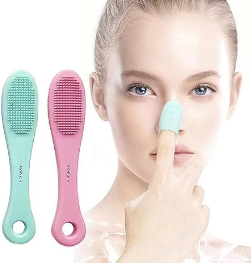 Silicone Face Cleaner Blackhead Remover Brush Cleanser Nose Pore Brush Finger Scrubber Massage Brush