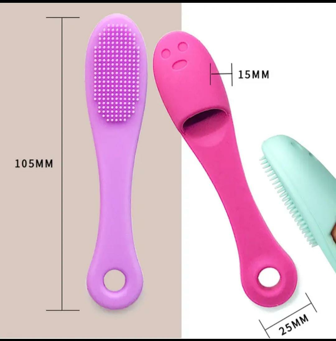 Silicone Face Cleaner Blackhead Remover Brush Cleanser Nose Pore Brush Finger Scrubber Massage Brush