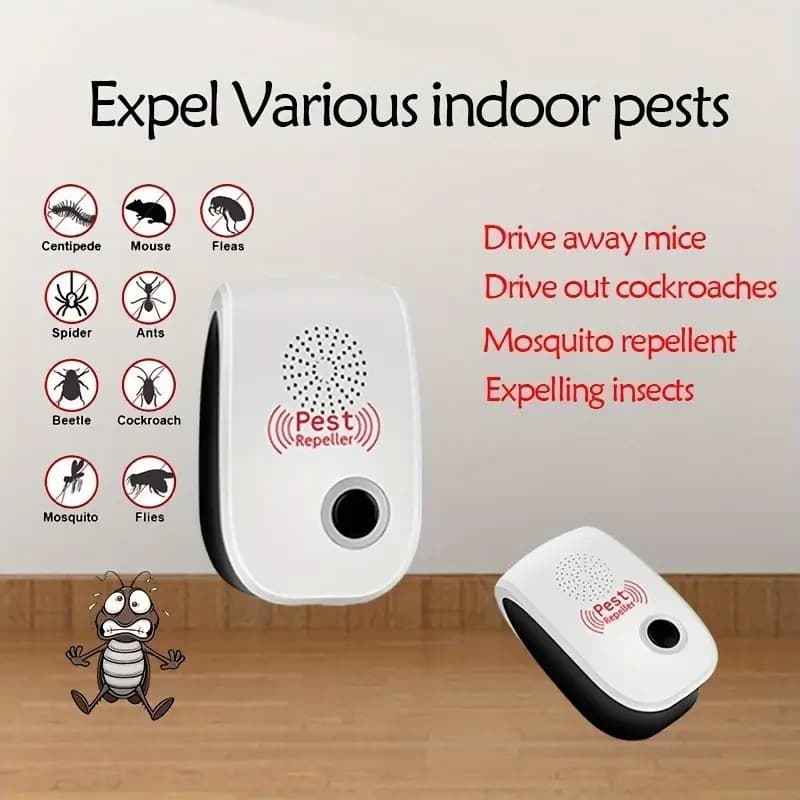 Soundwave technology Pest Repeller, Electronic Mouse Repellent, Mosquito Repeller, Insect Killer, Mosquito Killer, Mosquito and Rat Repellant, Suitable for Home, Kitchen, Office, Hotel and Warehouse, Effective Indoor Pesticide Control