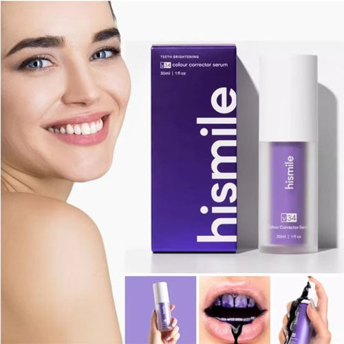 HISMILE V34 Teeth Removing Deep Smoke Stains Gingiva Protection Purple Orthopedic Toothpaste Cleans Oral Cavity