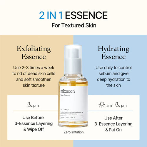 Mixsoon Bean Essential Serum Hydrating Exfoliate Essence 50ml