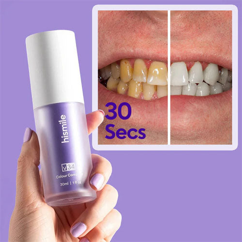 HISMILE V34 Teeth Removing Deep Smoke Stains Gingiva Protection Purple Orthopedic Toothpaste Cleans Oral Cavity