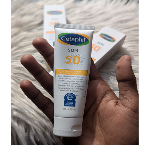 Cetaphil Sheer Mineral Sunscreen Broad Spectrum Spf50 89ml