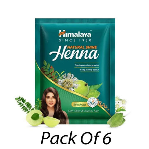Himalaya Natural Shine Henna Natural Black Mehndi Pack Of 6pcs
