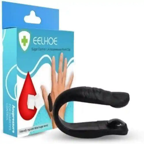 Sugar Control Li4 Acupressure Point Clip Sugar Control Acupressure Clip Hand Clip Natural Headache Clip Wearable Supporting Relaxation Tools Wearable (Black)
